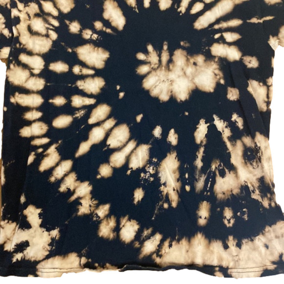 Tie dye shirt size large short sleeved bleached black tshirt top - Picture 4 of 5